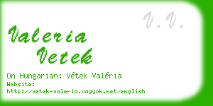 valeria vetek business card