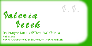 valeria vetek business card